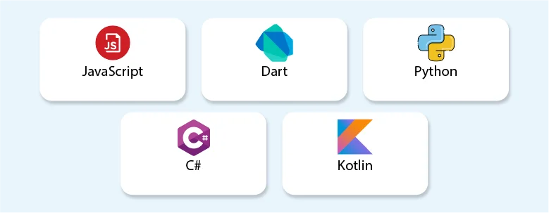 What languages can be used for both Front end and back end development