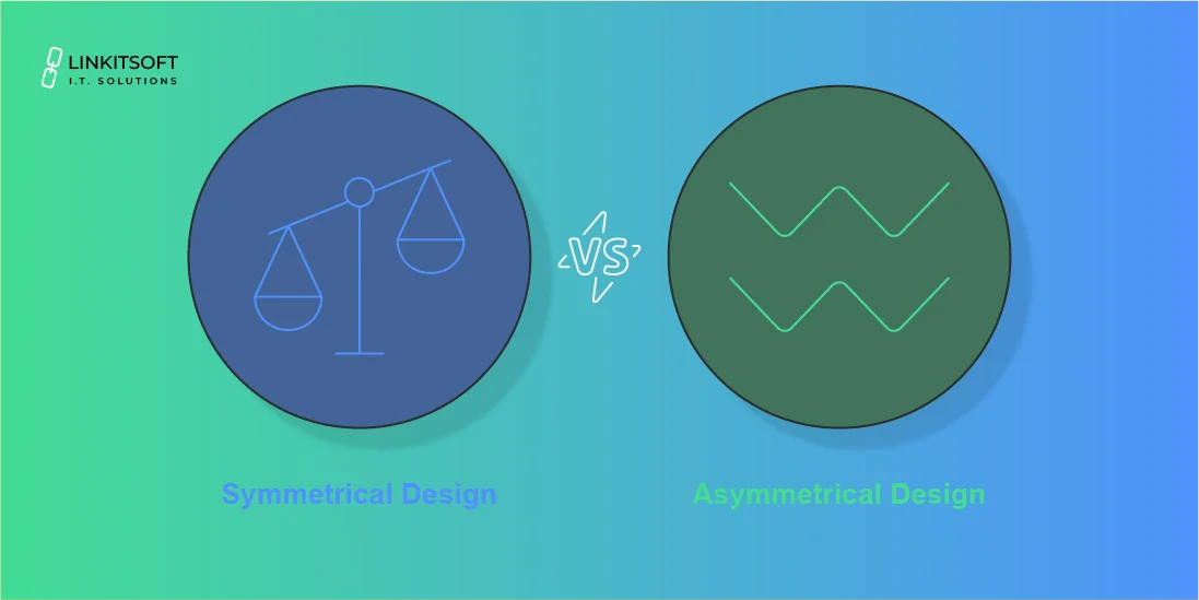 symmetrical vs asymmetrical