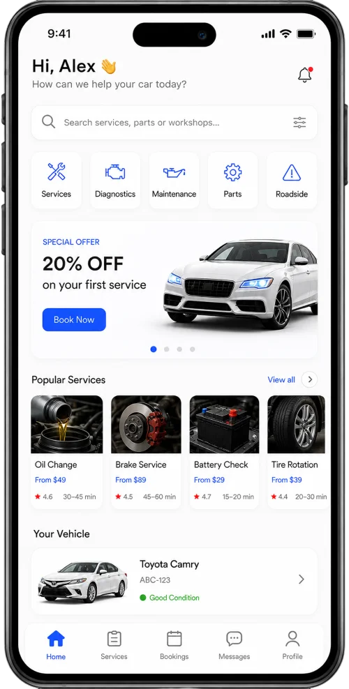 Automotive Development Customer App