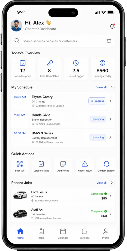 Automotive Development Operator App